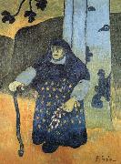 Paul Serusier old berton woman under a tee painting